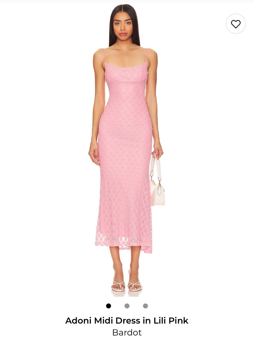 Bardot Adoni Midi Dress in Lili Pink Size 8/L - Picture 7 of 7